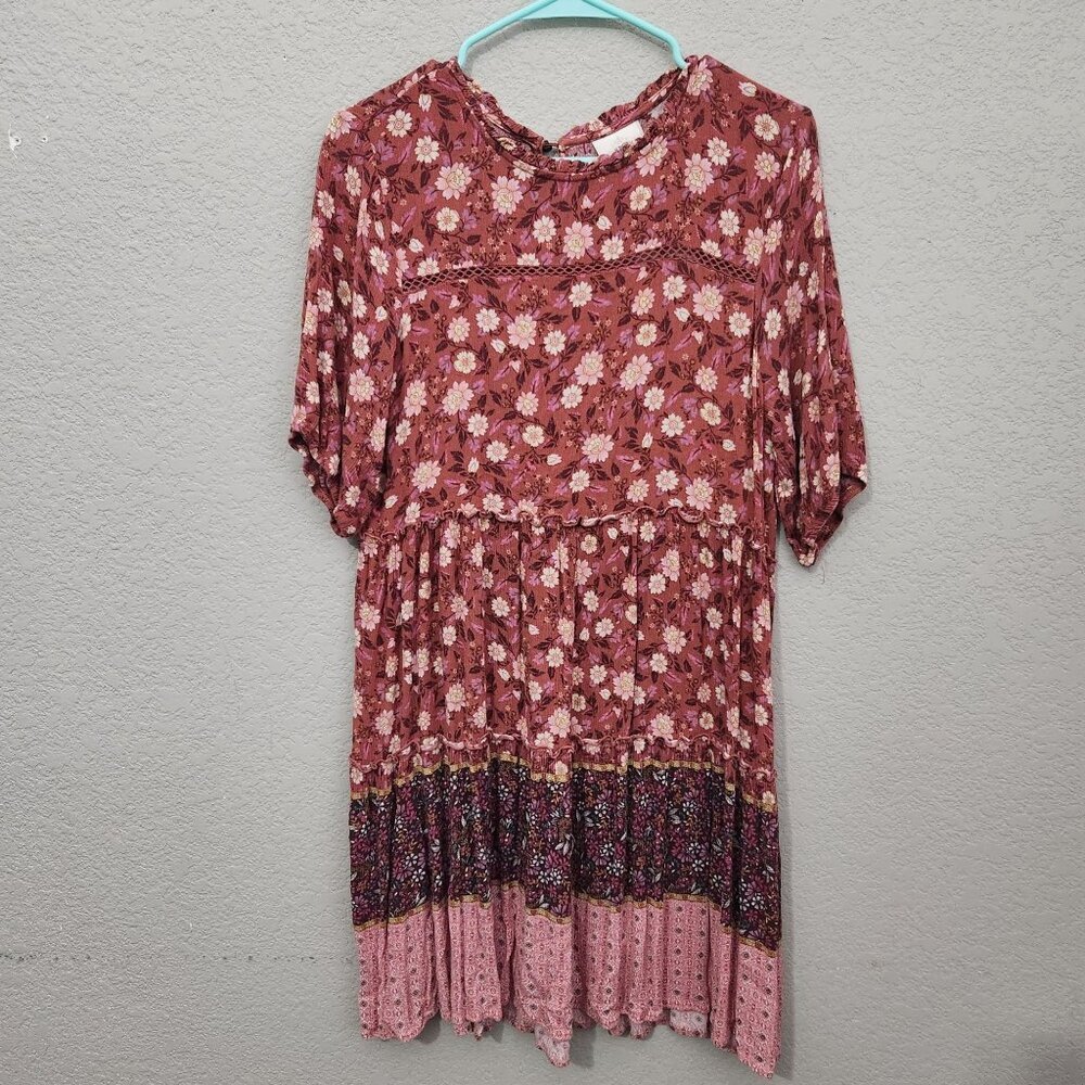 Knox Rose Womens Boho Dress Medium Cottagecore Romantic Prairie